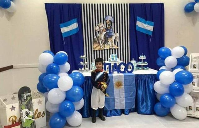 Un nene de siete años festejó su cumpleaños con San Martín como temática