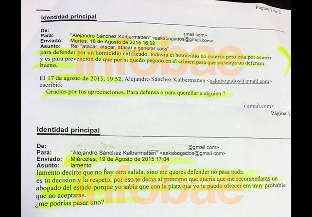 Estos son los mails que Fernando Farré habría enviado a abogados anticipando el asesinato