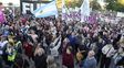 Marcha universitaria en Rosario: una multitud se movilizó hacia el Monumento a la Bandera