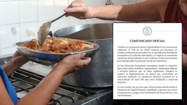 La Sindicatura General de la Nación (SIGEN) puso en evidencia una serie de irregularidades en el sistema de registro de comedores y merenderos
