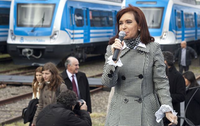 La presidenta. Cristina habló ayer en el puerto de Buenos Aires