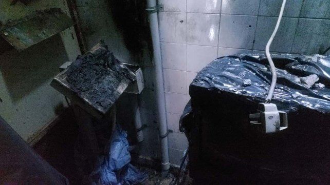 Incendio en sector del hospital de Bajada Grande en Paraná