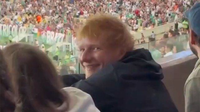Presente en el Maracaná. Ed Sheeran vio el 1-0 de Fluminense sobre Atlético Mineiro por los cuartos de la Copa Libertadores.