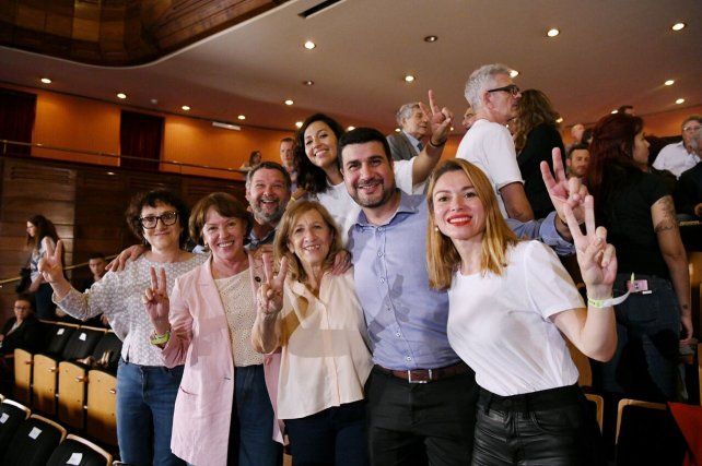 El candidato a gobernador de Santa Fe Marcos Cleri participó del acto de Cristina Kirchner en La Plata.
