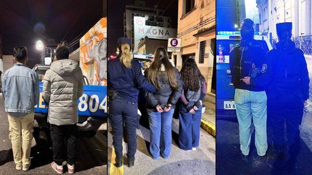Excesivo. Los jovenes fueron demorados esposados por realizar una pintada.&nbsp;