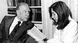 Borges y Kodama. Adoraba los cuentos que yo escribía y quería prologarlos, pero nunca quise que él los prologara.