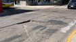 Hundimiento en 9 de Julio y Salta: comienzan los trabajos de reparación y habrá cortes de tránsito y desvíos de colectivos