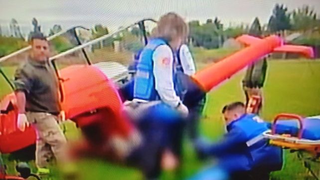 Accidente de un helicóptero en Pueblo Esther: los dos heridos están en terapia, pero sus vidas no corren peligro