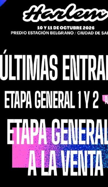 Harlem Festival 2026: comenzó la venta de entradas por día y ya está en la etapa final
