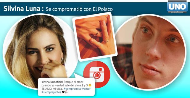 Silvina Luna se comprometió con El Polaco