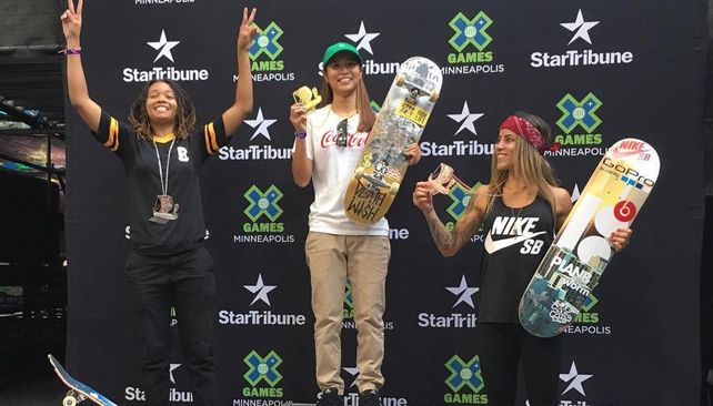 El podio del skate mundial en Río de Janeiro.&nbsp; 