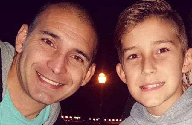 Walter Sueldo junto a su hijo Francisco