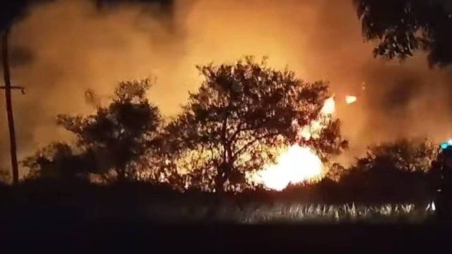 Incendio forestal de gran magnitud en zona rural del departamento Tala
