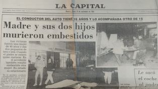 El crimen de la madre y sus hijos contado en La Capital al día siguiente.