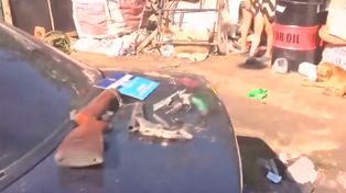 Las armas secuestradas durante el operativo realizado este jueves por personal del área de Control.