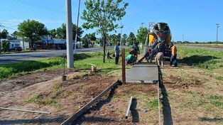 Comenzaron las obras de la senda peatonal y ciclovía en Sauce Viejo