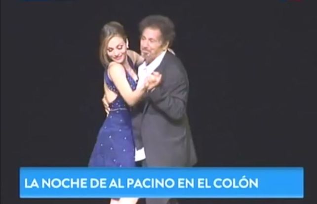 Al Pacino bailó tango en el Teatro Colón