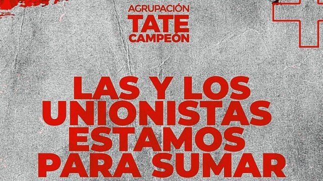 La Agrupación Tate Campeón aclaró que no recibió la invitación para reunirse con el resto de la oposición.