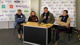 El presidente de Cafma, Eduardo Borri, estuvo acompañado por Luciana Mengo de AFAMAC, Ignacio Tanzi de ASIMA y Néstor Cestari de MAGRIBA