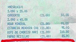 En el restaurante que cobraron un cuchillo dicen que fue un error