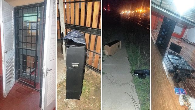 Los elementos robados de la escuela de Sauce Viejo. Luego