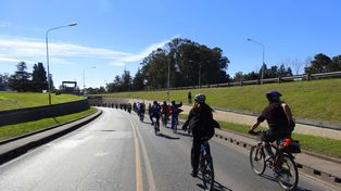 Presentan el cruce en bicicleta del Túnel Subfluvial