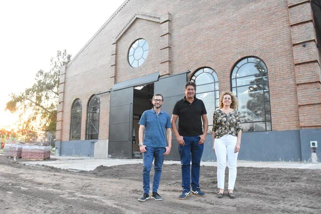 En el complejo. El intendente Roly Santacroce cumple uno de sus objetivos.