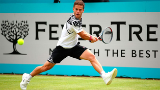Schwartzman fue rápidamente eliminado sobre el césped de Queens