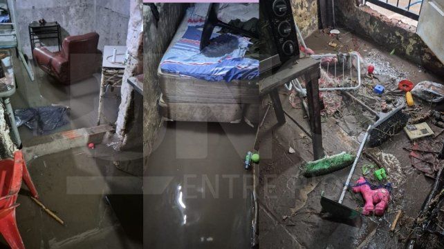 Paraná: el agua le llegó a la cintura y huyó con su hija en brazos