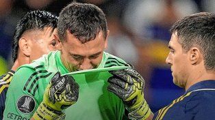 Agustín Marchesin visiblemente conmovido.&nbsp;