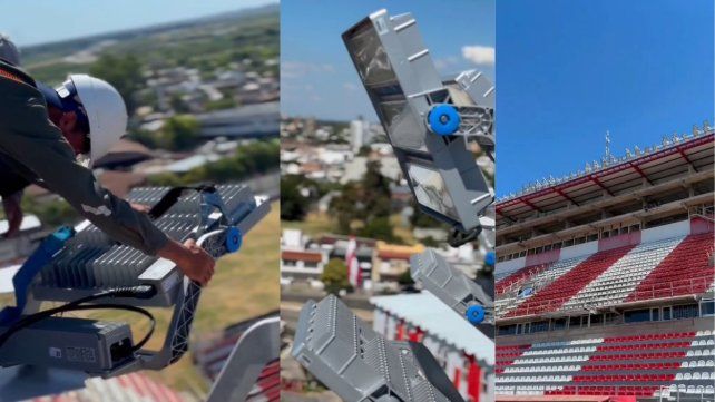 Unión avanzó en la colocación de la nueva iluminación en el 15 de Abril