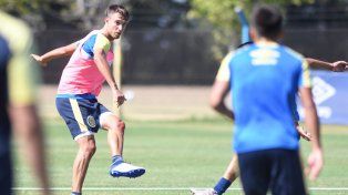 Juan Cruz Komar se entrenó este martes en soledad, en el predio de Arroyo Seco.