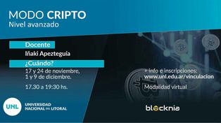 La UNL ofrece otro curso sobre el criptomercado