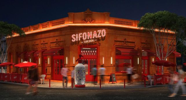 Render de cómo va a quedar la esquina de Alvear y Jujuy con la apertura del bar Sifonazo.