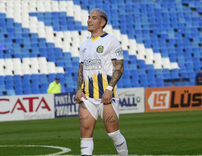 Quiere repetir. Enzo Copetti marcó su único gol en Central en Mendoza ante Godoy Cruz y busca volver a festejar.