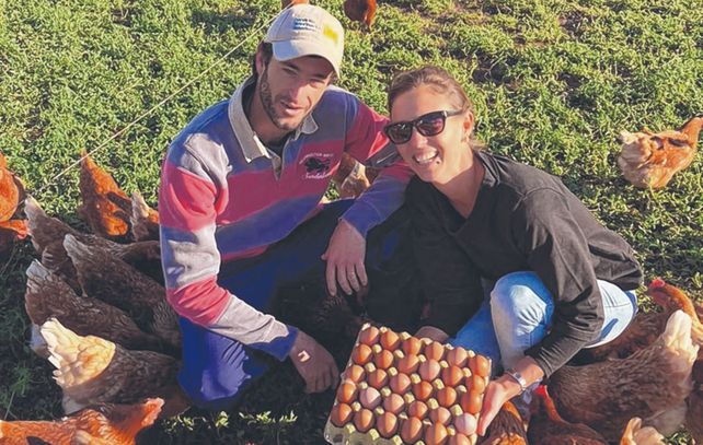 A campo. Noelia Pessolani y Franco Mattalia