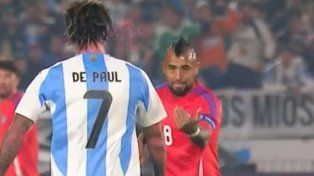Video: el fuerte cruce entre Rodrigo De Paul y Arturo Vidal
