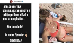 El ex futbolista Daniel Osvaldo culpó a Jimena Barón, madre de su hijo Momo, porque el niño no lo saludó por su cumpleaños. En tanto, la actiz cursa cuatro meses de embarazo con su nueva pareja