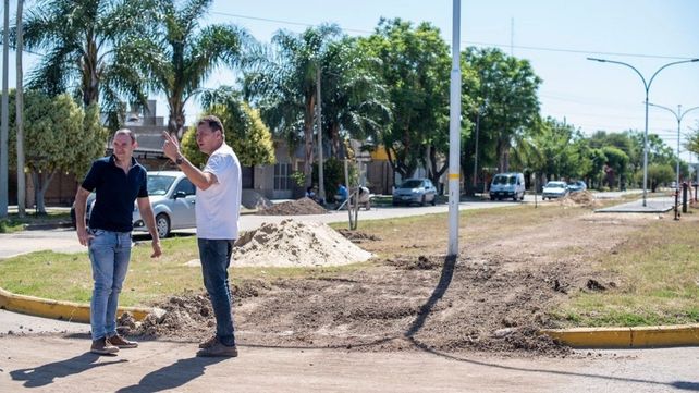 El intendente Raimundo y el concejal Ore visitaron la obra.