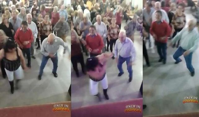 Las imágenes del abuelo travieso se viralizaron en las redes sociales.&nbsp;