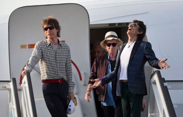 Un pedazo de historia. Los Stones arribaron hoy al aeropuerto José Martí.