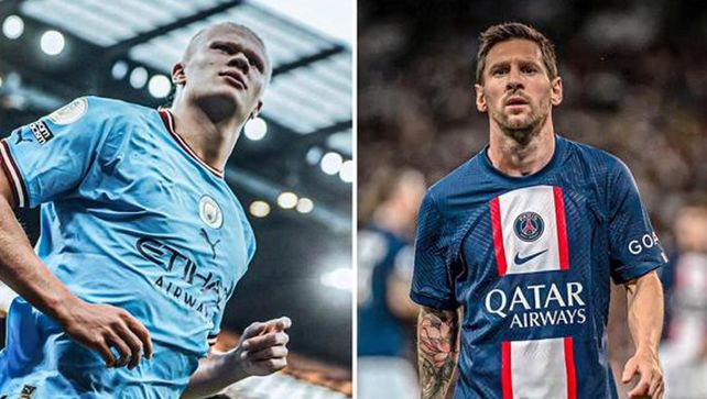 Erling Haaland y Lionel Messi bajo el análisis de Pep Guardiola.&nbsp;