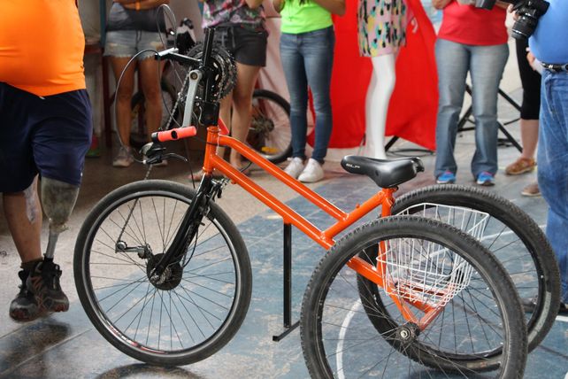 La bicicleta adaptada.&nbsp;