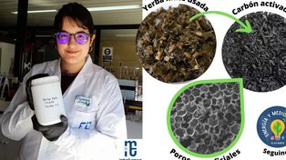 Florencia Jerez, en el laboratorio de Madrid donde está realizando la investigación.
