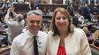 Los diputados socialistas Mónica Fein y Esteban Paulón, autores de la denuncia contra Milei y parte de su equipo.
