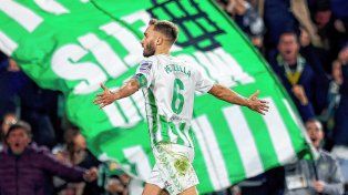 Germán Pezzella anotó sobre el final para Betis en el empate a uno contra el puntero Girona.