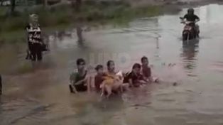 Impactantes imágenes de Avenida Peñaloza por la tormenta