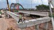 Nuevo puente Santa Fe-Santo Tomé: comenzó la colocación de las vigas longitudinales