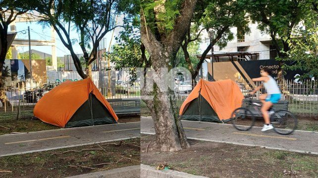 Barrio Candioti Sur. La aparición de una carpa en plena ciclovía alertó a los vecinos y profundizó la constante presencia de limpiavidrios.