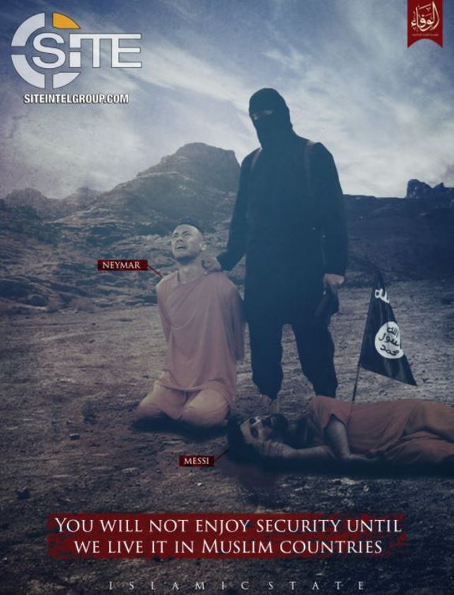 ISIS redobló la apuesta con una imagen de Lionel Messi, ejecutado